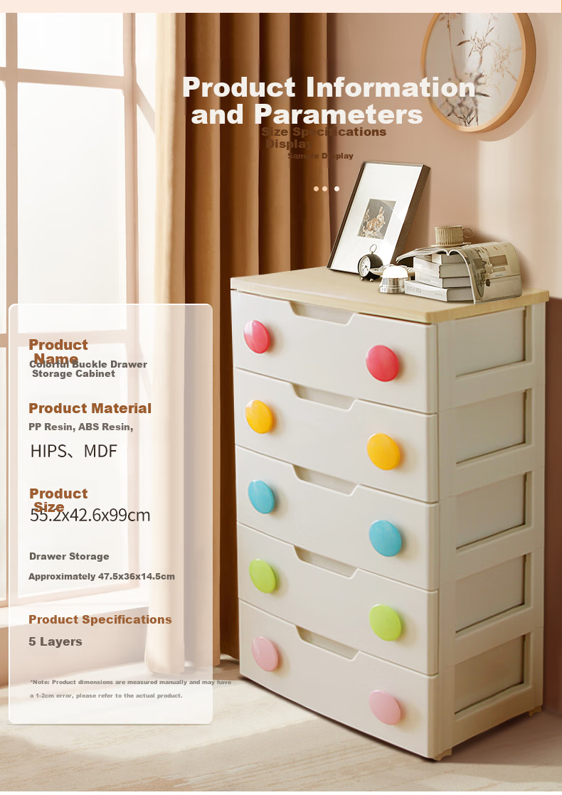 IRIS Storage Cabinet, Simple Wardrobe with Drawers, Eco-Friendly Plastic Thickened Five-Drawer Chest, Storage Box, Alice Cabinet 8