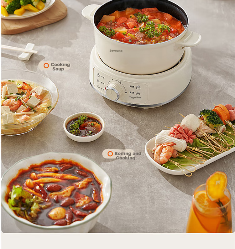 Joyoung Household Detachable Electric Hot Pot for Stir-Frying, Boiling, Braising, Frying, And Grilling Multi-Functional Pot HG25-G211 2
