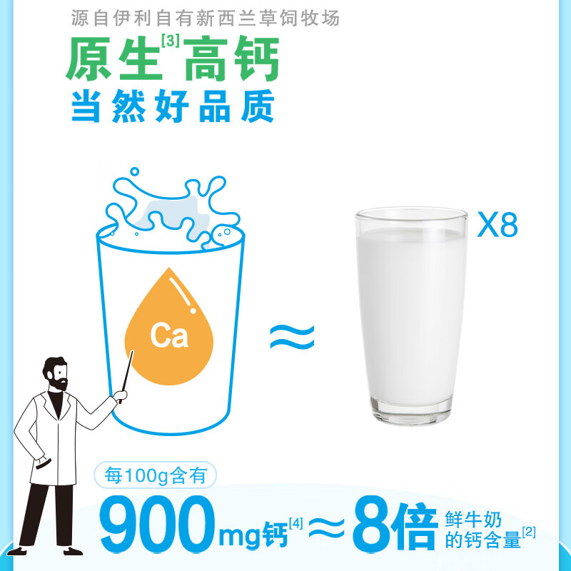 伊利全脂高钙奶粉 成人奶粉全脂奶粉 送礼 营养原生高钙高蛋白 700g