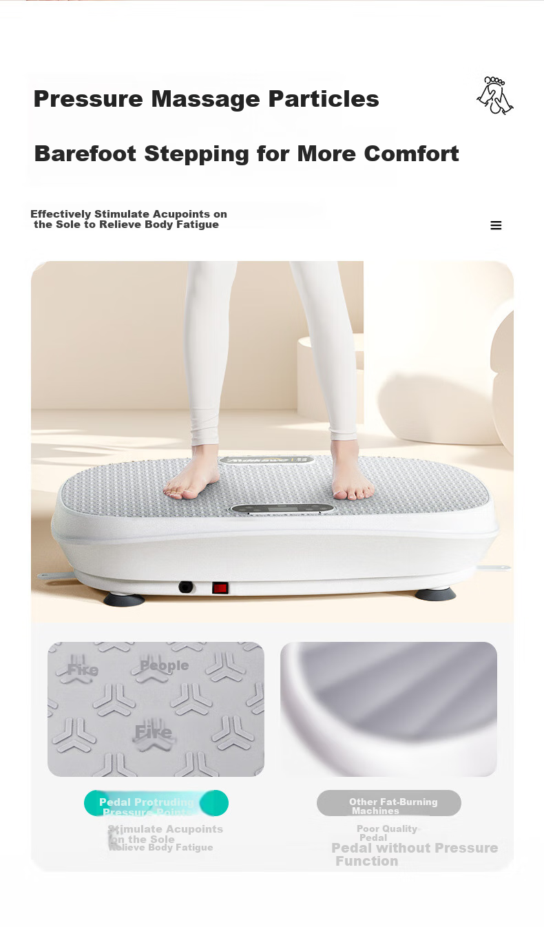 Mdikawe Shaking Machine Fat Burning Equipment Fitness Equipment Rhythm Machine Lazy Full Body Fat Burning Belly Slimming Device Weight Management Pla 12