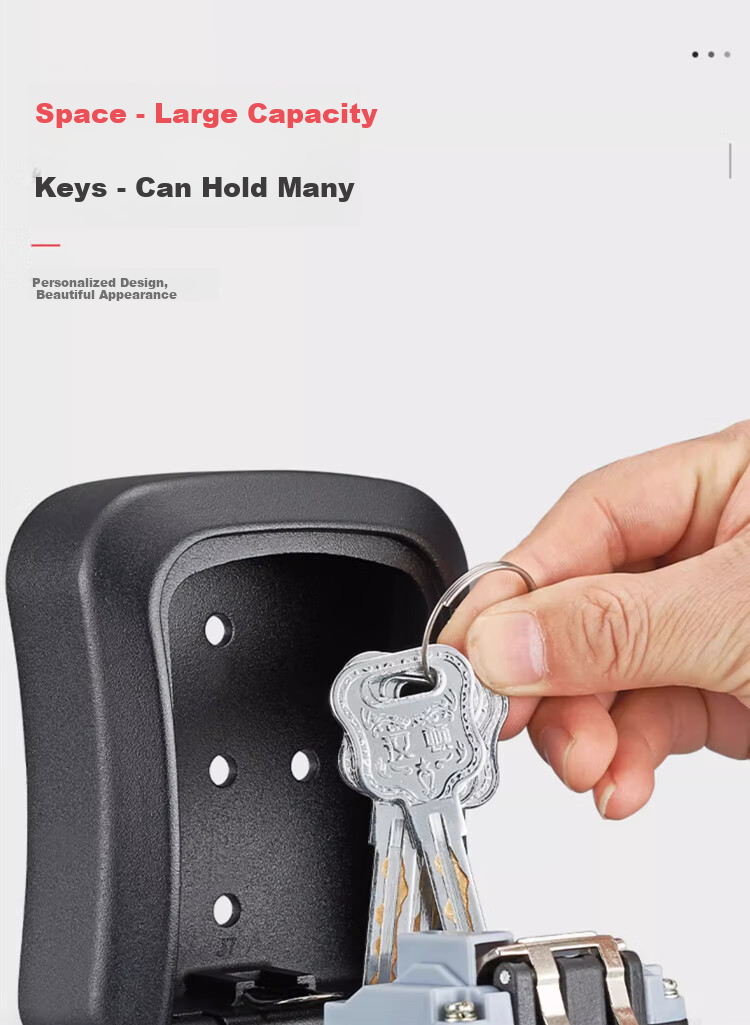Huge Renovation Password Key Box, Construction Site Anti-Theft Door Peephole Box, Engineering Password Lock Key Box for Storing Keys 5