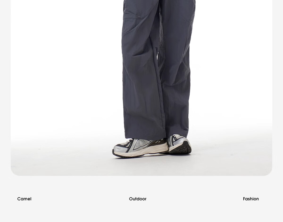 CAMEL Wang Junkai's Style Outdoor Quick-Dry Ice-Cool Casual Pants for Men, Spring Loose Breathable Straight-Leg Casual Hiking Trousers 15