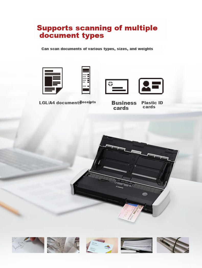 Canon P-208II Professional High-Speed Document Scanner, Portable Automatic Dual-Side Color Business Card Scanner with USB Power Supply 5