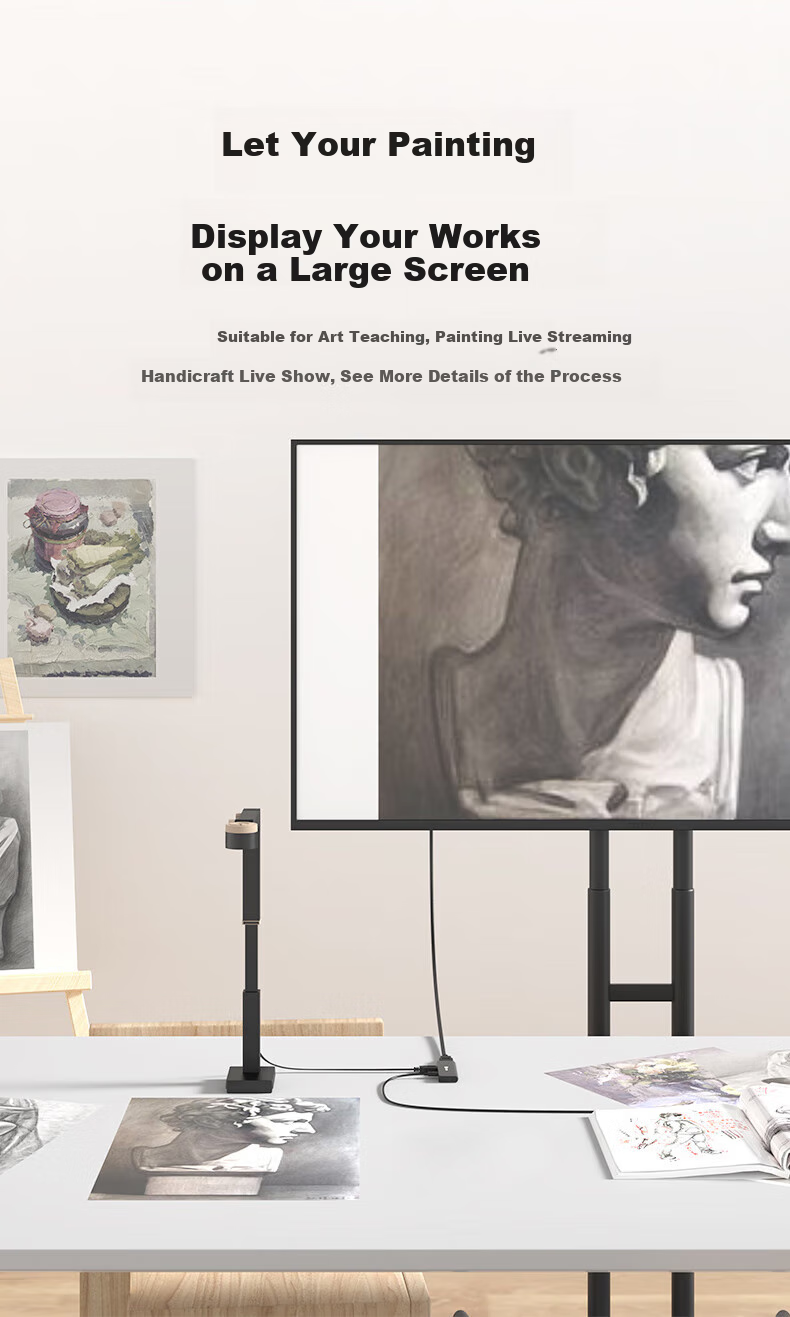 CZUR Video Display Stand, High-Definition Camera, 12 Million Pixels, FancyS Dedicated HDMI Expansion Dock, Direct Connection to All-In Teaching Projector, Calligraphy And Painting Teaching Live Streaming 3