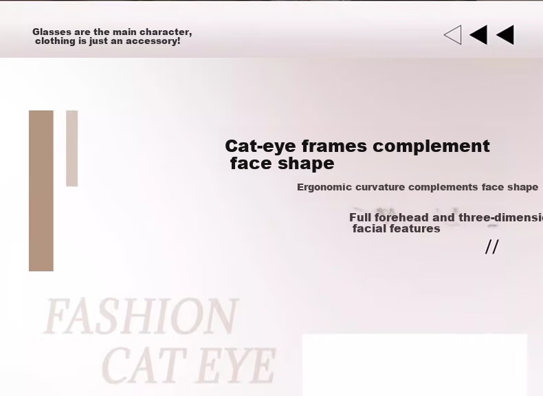 LOHO New 2024 Cat Eye Glasses for Women, Myopia, Anti-Blue Light, Slimming Frame, Bare Face Glasses, Prescription Available, YX8063 Orange 2