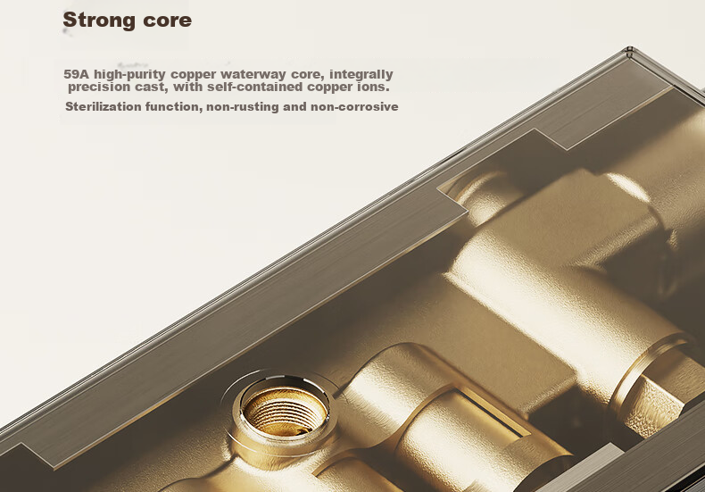 Anhua Bathroom Shower Set, Complete Integrated Brass Pressure-Increasing Square Tube, with Digital Display, Gunmetal Gray, N4G9041GGW 9