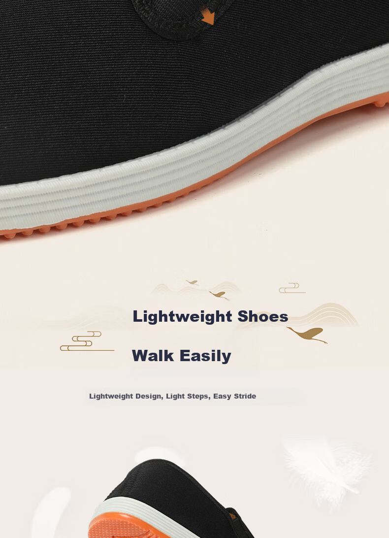 FOOTOPPO Men's Cloth Shoes with Fleece Lining, Traditional Beijing Style, Thick Cotton Shoes for Autumn And Winter, Comfortable Footwear for Elderly Me 7