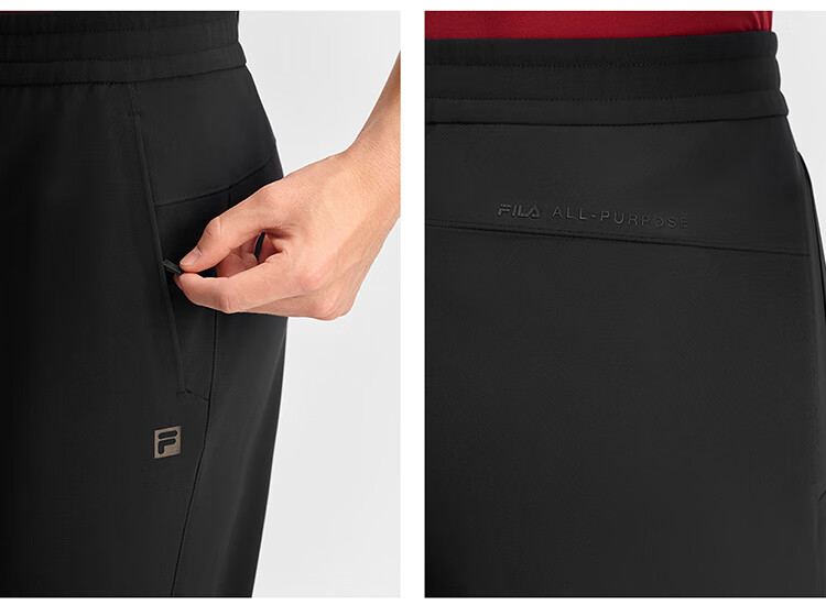 FILA Official Dynamic Pants Men's Knitted Trousers Running Fitness Sports Basic Straight-Leg Pants 5