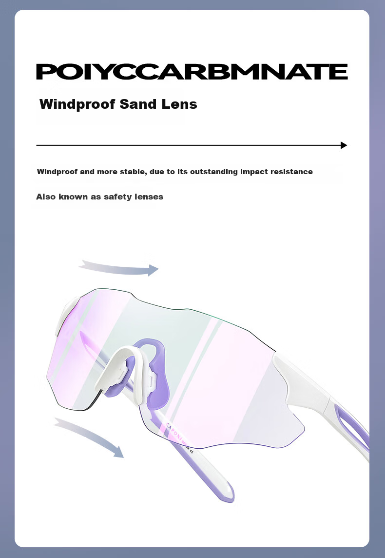 CAPONI Color-Changing Cycling Glasses for Women, Outdoor Hiking Running Sports Sunglasses, Day And Night Dual-Use Sunglasses, UV Protection And Sun Protectio 21