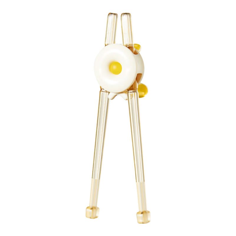 Huangchong Children's Chopsticks, Tiger Mouth Training Chopsticks for Ages 1-3 Baby Learning Chopsticks, Toddler Auxiliary Practice Dining Utensils