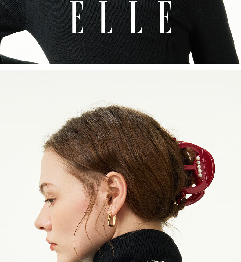 ELLE Premium Acetate Large Shark Clip Elegant Back Hair Clip Gift for Girlfriend Qixi Valentine's Day 12