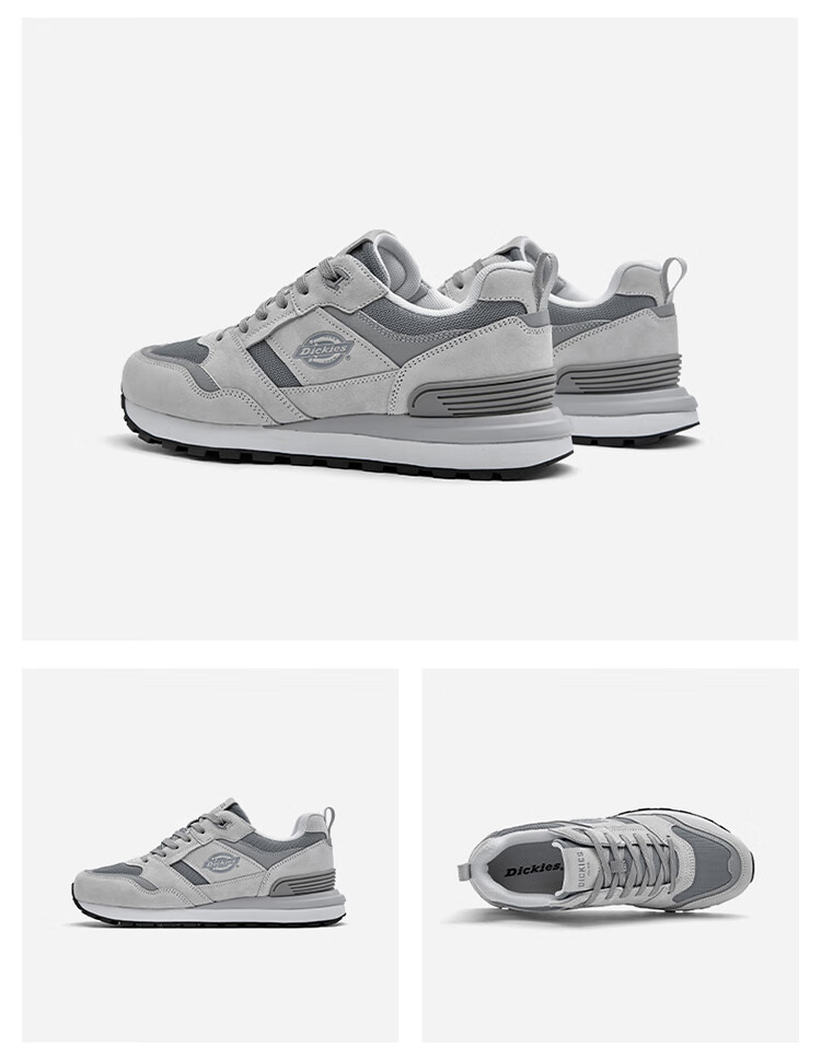 Dickies Men's Dad Shoes, Retro Casual Shoes, Height-Increasing Men's Shoes, Breathable Running Shoes for Summer, Sports Shoes, Size 39, Gray 13