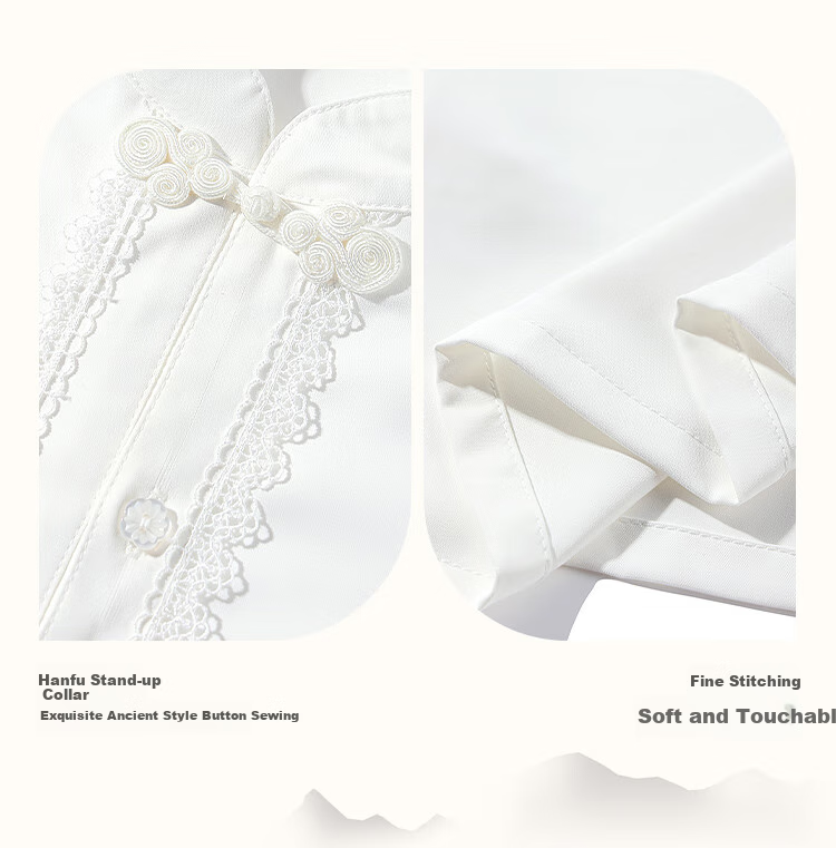 Jeanswest Children's Hanfu Spring And Autumn Style, 2025 New Chinese-Style Girls' Horse-Face Skirt Set, Chinese-Style Skirt Two-Piece Set for Older Childre 4