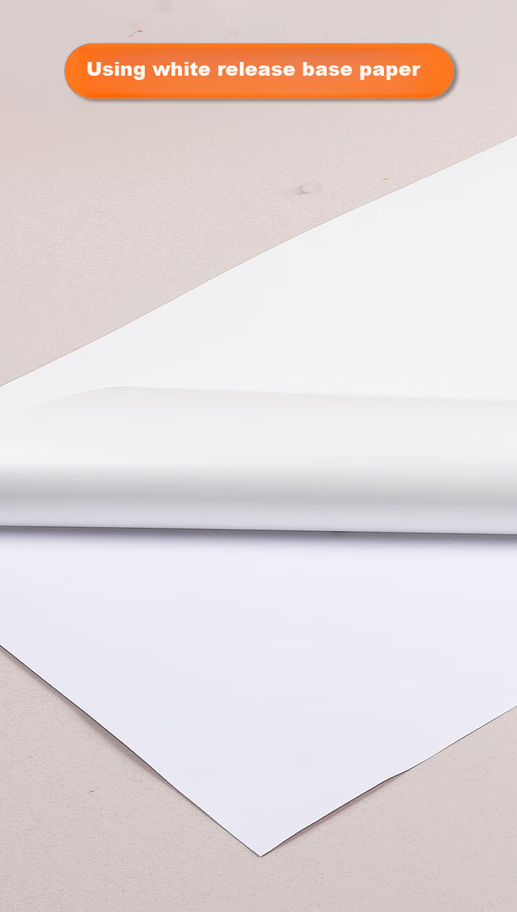 Surada A4/40 Sheets PP Synthetic Paper Sticker, Matte Waterproof Self-Adhesive Printing Paper, Tear-Resistant PP Paper, Compatible with Laser Printers BQ-0017 4