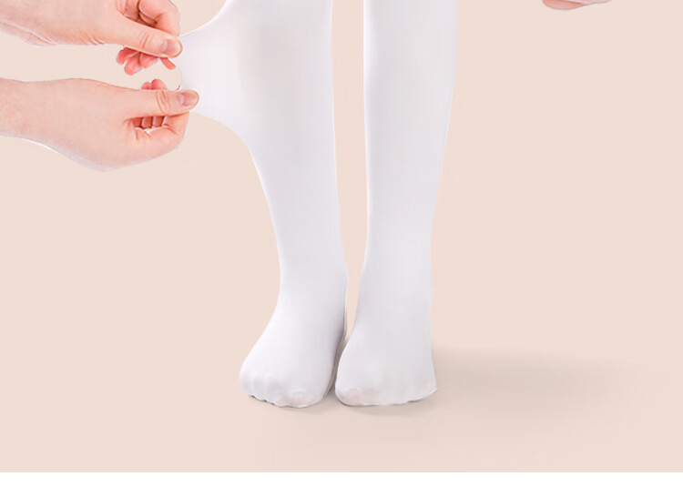 BOBDOG Children's Leggings, Spring And Autumn Girls' Dance Tights, Comfortable Kids' White Stockings, Leg Warmers 8