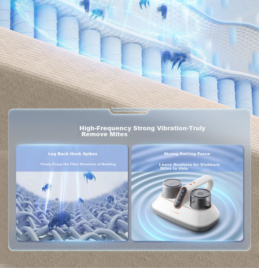 Morphyrichards Self-Cleaning Dust Mite Remover Wireless Bed Vacuum Cleaner, Intelligent Dust And Mite Removal Device with Strong Suction, Long Battery Life of 120 Days without Emptying, Automatic Rechargeable Mite Remover MR3106 25