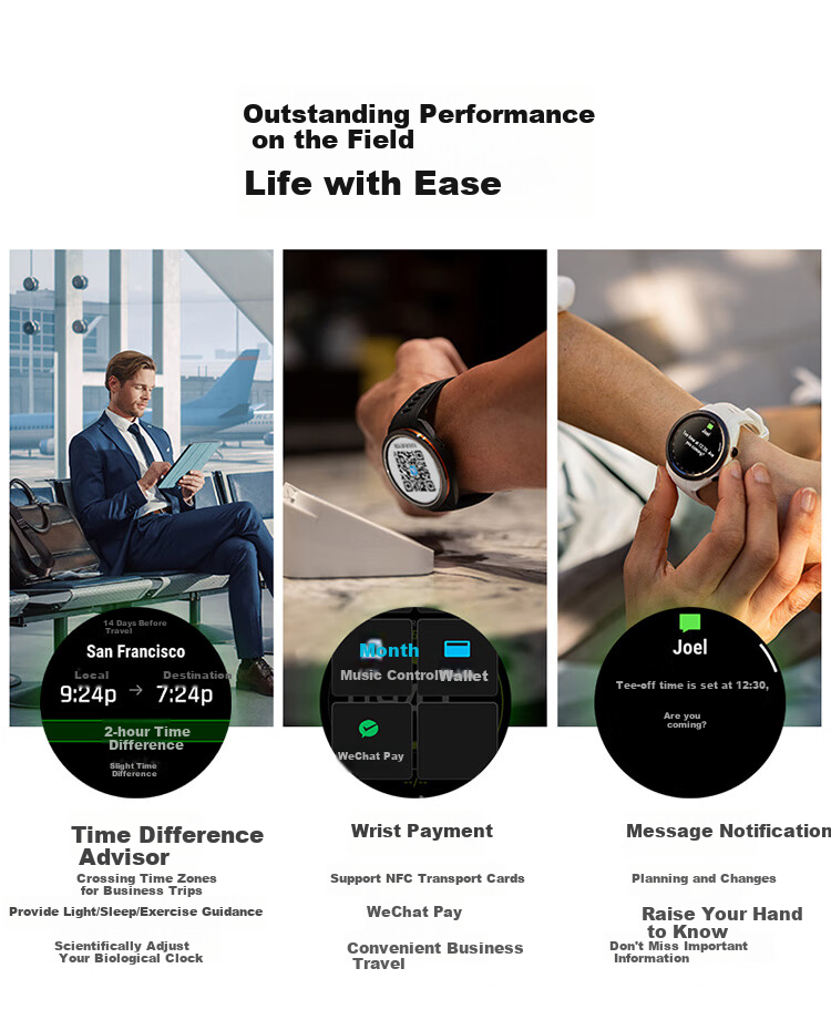 GARMIN Approach S70 Antique Gold Golf Heart Rate Running Outdoor Sports Smartwatch, Birthday Gift 7