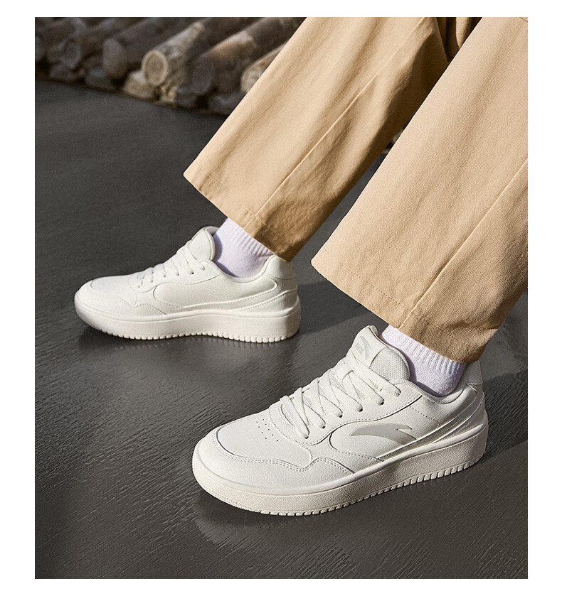 Anta Light Step V2 Lightweight Soft and Elastic Men's Sneakers Summer Breathable Couple's White Shoes Thick Sole Durable Height Increasing Casual Shoes 5