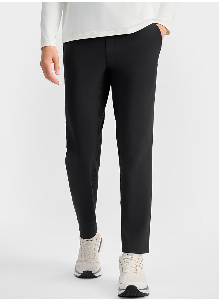 FILA Official Dynamic Pants for Men, Knitted Trousers, Simple Basic Fitness Running Sports Pants 4