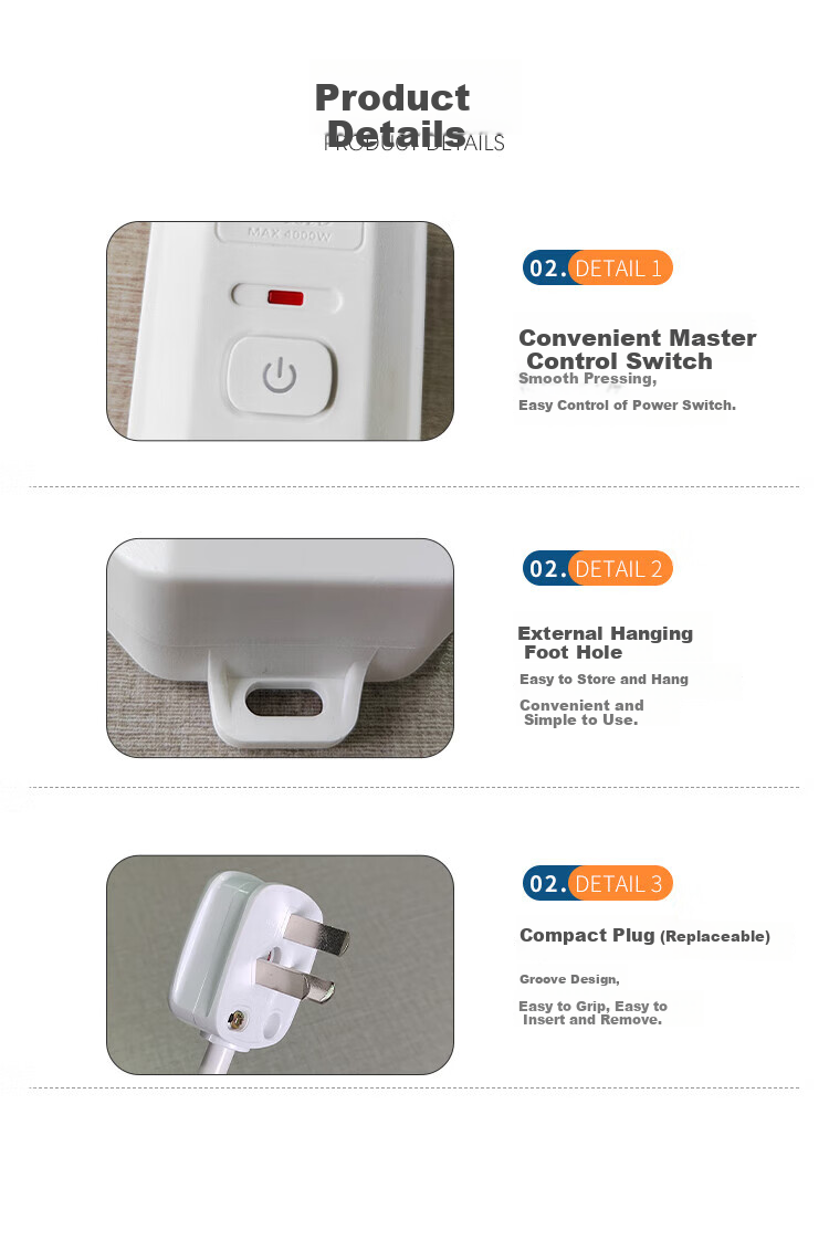 JS JISHUN Professional 16A Air Conditioner Water Heater Socket, High Power 4000W Lightning Protection And Overload Prevention, 10A16A Conversion 4-Meter Extension Cord, Specialized for Air Conditioners And Water Heaters 9