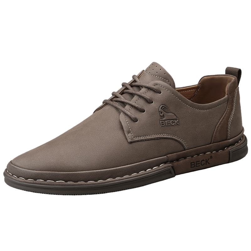 Gongyang Leather Shoes for Men, Genuine Leather, Spring And Summer Formal Business Shoes, British Style Trendy Casual Shoes, Khaki, Size 39