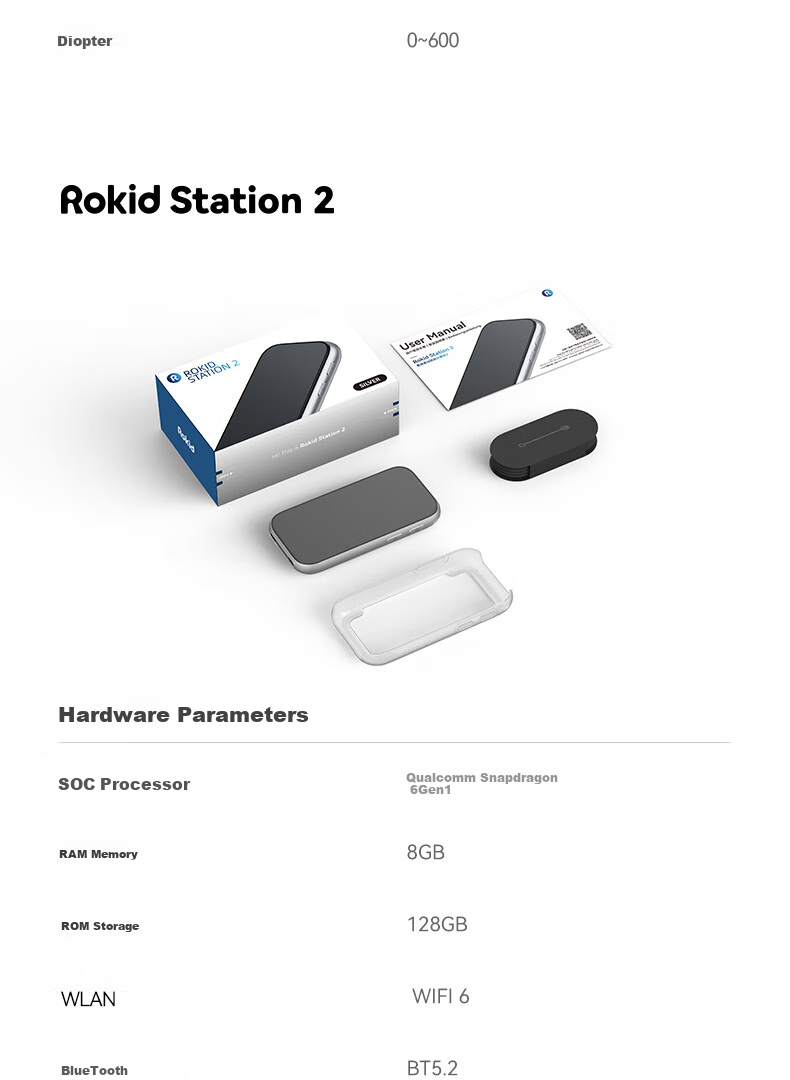 ROKID Station2 Smart Glasses, AR Glasses, AI Intelligent Device, Spatial Computing Terminal, Screen Casting, Non-VR Glasses 22