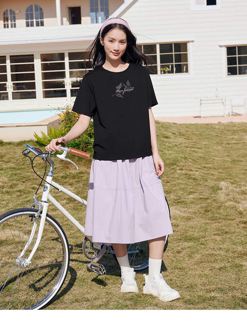 361° Women's Short Sleeve Spring Summer New Sports T-Shirt Quick-Dry Loose Casual Running Top 662624113-1 24