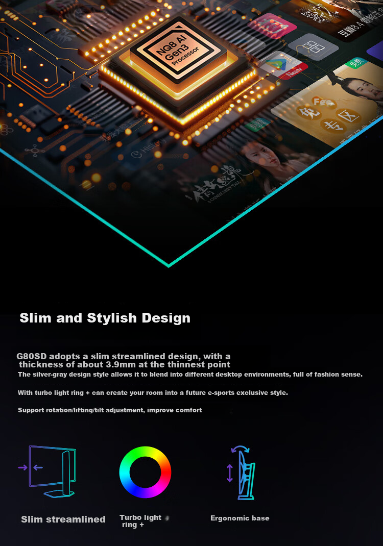 SAMSUNG 27-inch G61SH QD-OLED 2K 240Hz Anti-Glare Ultra-Thin Streamlined Design Gaming Monitor LS27HG612SCXXF 7