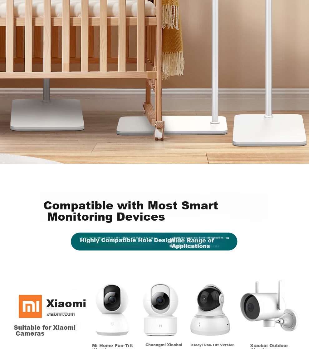 COMPCCTV Surveillance Camera Floor Stand, Indoor Movable, Suitable for Xiaomi, Yingshi, Haima, Dadabi, Huawei, TP-Link Cameras 3