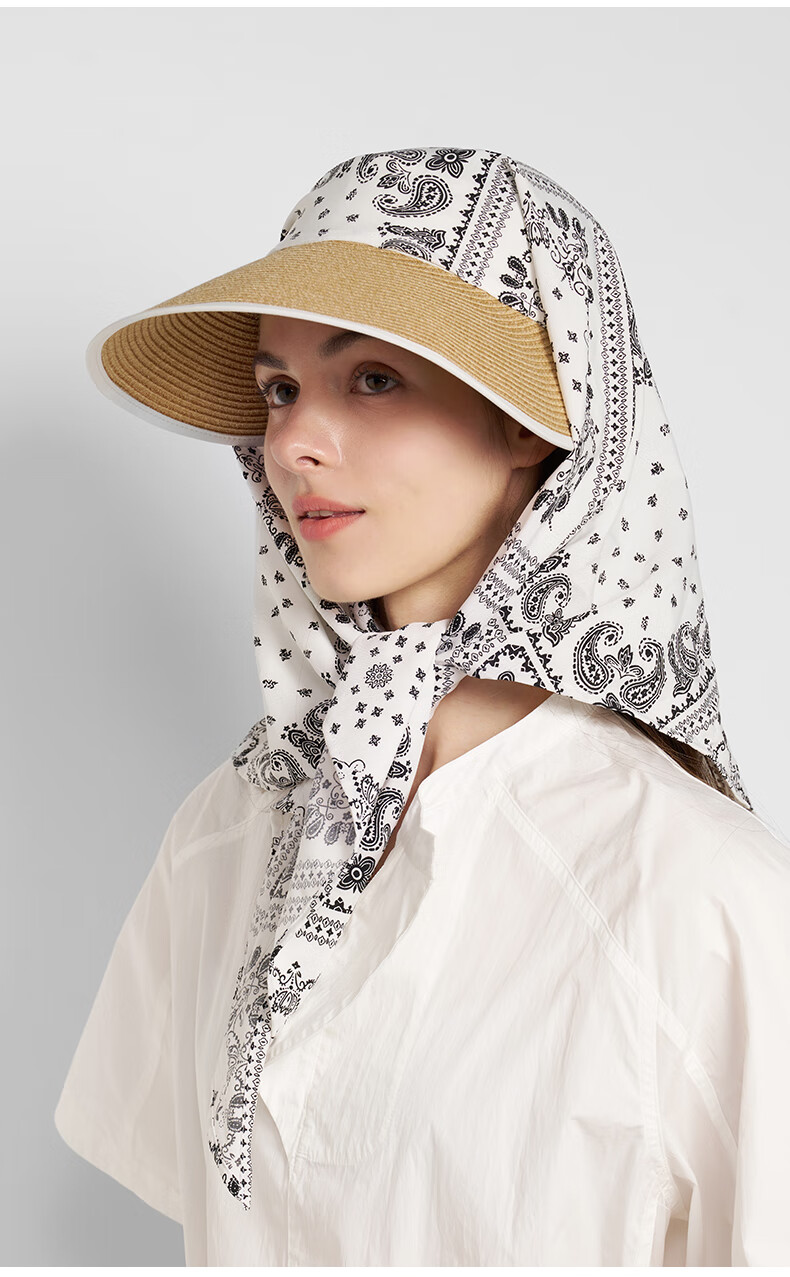 Kenmont Spring And Summer Loose Wide Brim Straw Hat for Women, Foldable Sun Hat with Face Protection, All-Around Sunshade Hat 6241 4