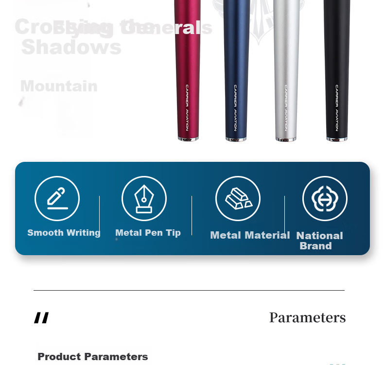 HERO Ballpoint Pen Gift Box H605D Carrier Pilot Series Notebook Ballpoint Pen Signature Pen Gift Box Blue 11