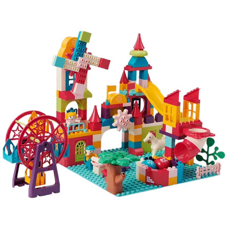 Babycare Educational Slide Building Blocks Dover Town Diaper Gift Set 1