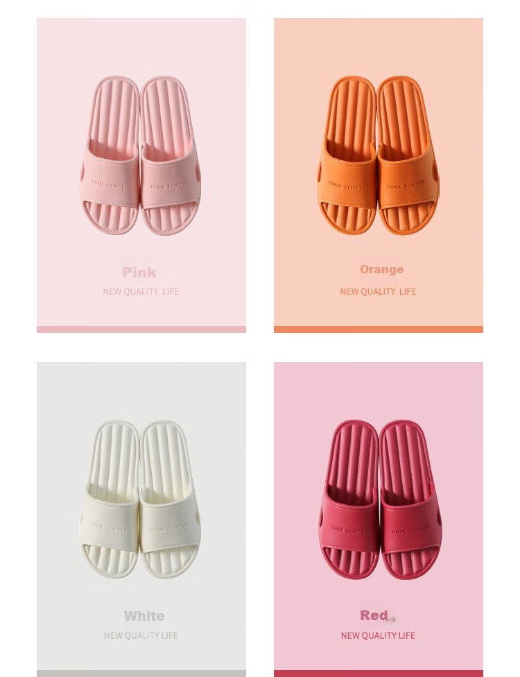 YUZHAOLIN Slippers for Men, Indoor And Outdoor Use, Suitable for Bathing, Non-Slip, Home Couple Sandals for Women, Pink, Size 40/41 4