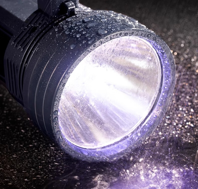 AUX High-Power Rechargeable LED Flashlight Outdoor Long-Range Portable Spotlight Solar Home Use 18