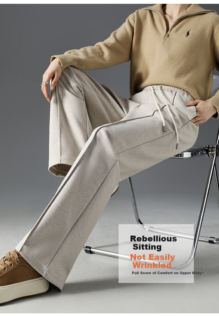 Dme [Mid-Rise Design to Make Legs Look Straight And Long] Lazy Loose-Fitting Wide-Leg Pants, Soft And Skin-Friendly Glutinous Rice Pants 6