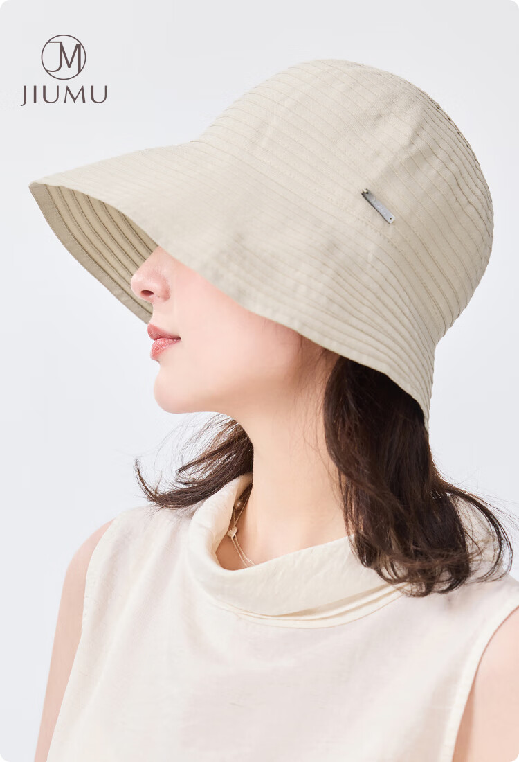 JIUMU Sun Protection Hat for Women, Sun Visor Cap, Fisherman Hat, Summer Outdoor Face-Covering UV Protection Hat 1