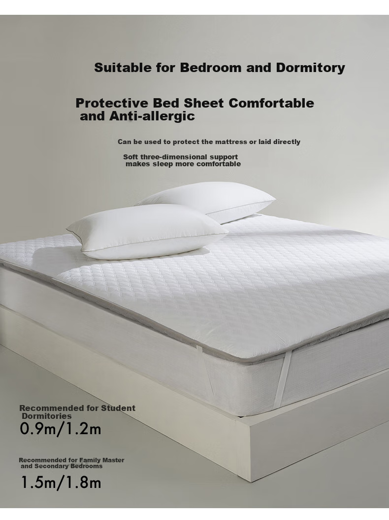 LOVO Luolai Mattress Pad, Thickened Soft Mat, Tatami, Antibacterial, Anti-Mite, 135*200cm, White, for Student Dormitory 6