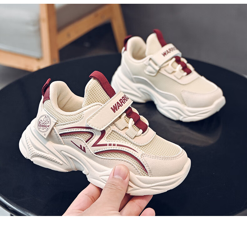 Warrior Girls' Shoes, Soft-Soled Casual Shoes, Spring And Autumn Style, White Children's Sneakers, WZ(CL)-0959, White, Size 33 7
