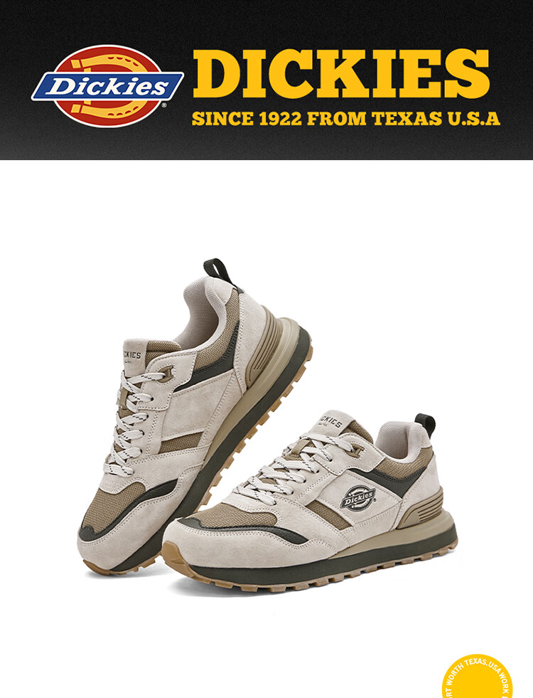 Dickies Men's Dad Shoes, Retro Casual Shoes, Height-Increasing Men's Shoes, Breathable Running Shoes for Summer, Sports Shoes, Size 39, Gray 1