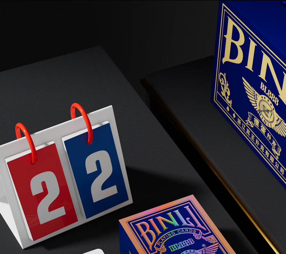 Binwang Guandan Special Playing Cards, German Imported Black Core Paper Guandan Poker Cards, Blue, 20 Decks, BL888 10
