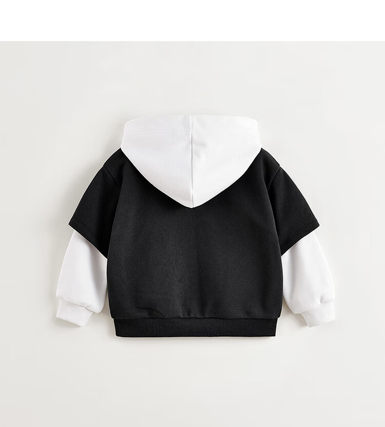 MARC&JANIE Boys' Trendy Racing Car Faux Two-Piece Hoodie, Children's Hooded Top, Spring 2025 Collection, 250050 3