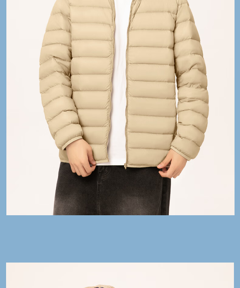 GENIOLAMODE Lightweight down Jacket for Men, Winter Stand Collar, 90% Duck Down, Warm Winter Coat, Men's Outerwear, Black, Size M 16
