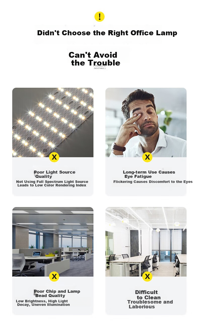 Dengling Office Pendant Light, LED Strip Light for Conference Room, Shopping Mall, Supermarket, Office Building, Flat Panel Suspended Wire Light, Studio Light 5