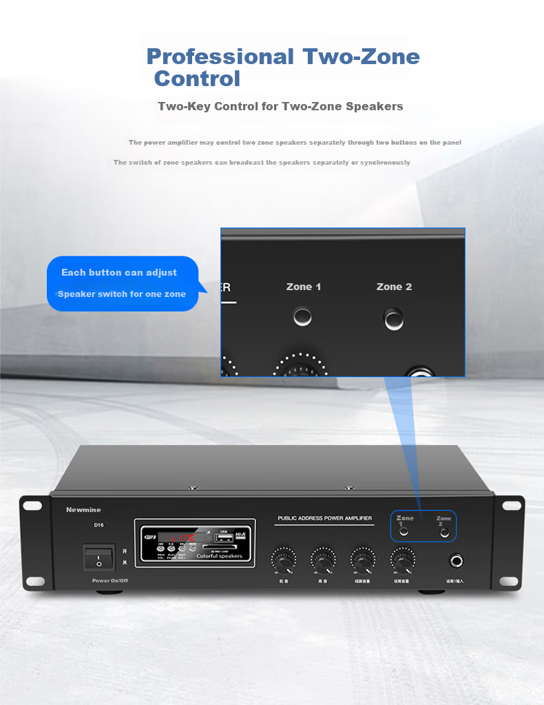 Newmine D168 Constant Voltage Ceiling Speaker Sound System Set, Suspended Ceiling Background Music Public Address Amplifier Speaker System (6-Inch One-To) 2