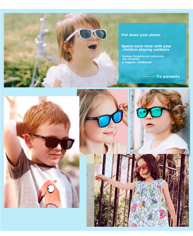 DRATRA Children's Polarized Sunglasses, Sunglasses for Boys And Girls, Baby Sun Protection, Silicone Cartoon Cute Trendy Color-Blocking Summer Style 16
