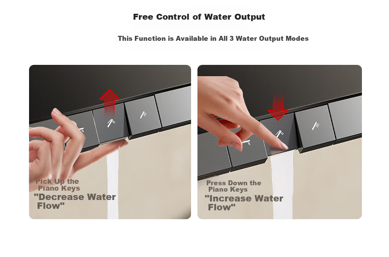 JOMOO Shower Set with Piano Key Temperature Control, Separate Shower Head IMAX Silk Rain Youth Edition 25048-695/HBS 19