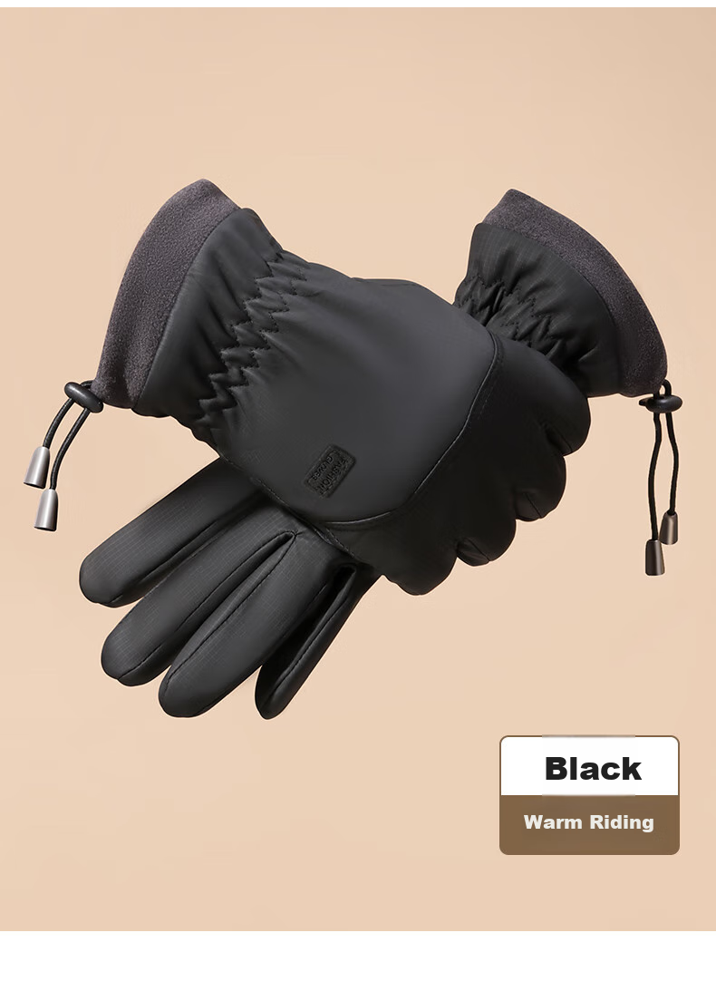 MiiOW Men's Winter Gloves for Skiing, Cycling, Warmth, Cold-Proof, Thickened, Fleece-Lined, Electric Bike Riding And Driving Gloves, New Year Gift 13