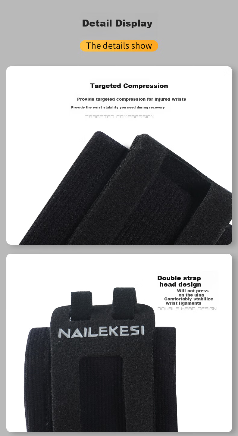 NAILEKESI N TFCC Wrist Brace Joint Sprain Wrist Strain Tenosynovitis Sports Fitness Medical Unisex Badminton Support 5