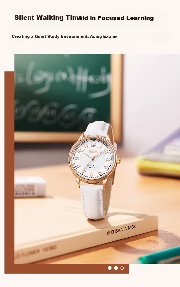 FILA Exam Watch for Middle And High School Students, Unisex Silent Pointer Luminous Waterproof Couple Style Gift Watch 6635-103 3