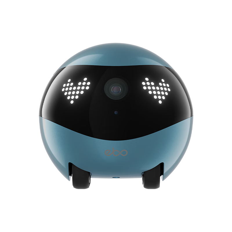 Enabot EBO Air 2 Mobile Surveillance Camera Elderly Kids Pets AI Companion Robot Home Monitoring Camera EBO Robot [Cloud Blue]